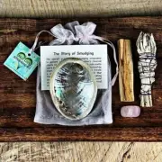 Self-Love Smudging Kit - Rose Quartz, Organic White Sage, Palo Santo & Pendulum