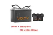 VoltX 12V Lithium Battery 100Ah + Battery Box