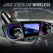 Bluetooth 5.0 FM Transmitter 1.3in LED Screen For Car Wireless Bluetooth FM NEW