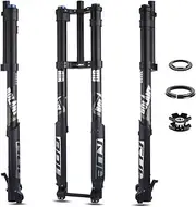 Mountain Bike Inverted Fork 26/27.5/29 Inch Travel 180mm Bike Suspension Fork 28.6mm Straight Tube Front Fork for MTB QR 9x100mm (Color : Black, Size : 29inch)