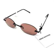 Sunglasses Women's Frameless Dark Peach Lens 100% UVA UVB Urban Outfitters 44121