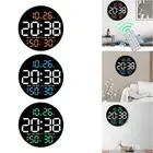 LED Wall Clock 12/24H Kids Adults Electronic Clock for Bedside Office Indoor