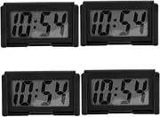 ULTECHNOVO 4pcs Car Digital Clock Projection Clock Auto Dashboard Clock Digital Calendar Day Clock Portable Clock Monitor Clock for Car Dash Car Dashboard Clock Desktop Clock Plastic Black