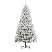 Holiday Time 6.5' Pre-lit Flocked Frisco Pine Christmas Tree, Green