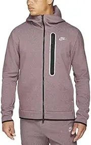 [Nike] Sportswear Tech Fleece Men's Full-Zip Hoodie (XX-Large, Dark Wine/Heather)