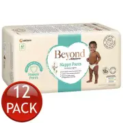 12 x Babylove Beyond Nappy Pants Size 4 Toddler 9-14Kg Unisex Nappies 36 Pack