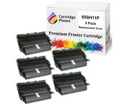 5 Pack Compatible Toner Cartridge for Lexmark T650H11P (25,000 Pages) for Lexmark T650DN T650DTN T650N T652DN T652DTN T654DN T654DTN T656DNE