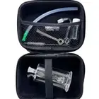 4.7" Pyrex Glass Bong Smoking Water Pipe Portable Hookah Bubbler W/TOOL BOX