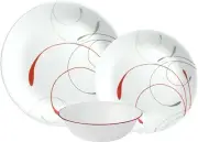 New-Corelle Splendor 18Pc Chip & Break Resistant Dinner Set, Service for 6