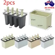 2pcs 4 Cells Mould Frozen Molds Icy Pole Jelly Block Maker Ice Cream Pop AU