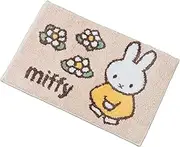 Senko 58344 Miffy Flower Road Bath Mat, Approx. 15.7 x 23.6 inches (40 x 60 cm), Gift Box with OBI, Beige, Non-Slip, Character Cute,