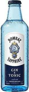 Bombay Sapphire Gin & Tonic Ready to Drink Cockatil, 5.4% ABV 275 ml Bottle,The Perfect Serve, Created with Vapour Infused London Dry Gin (Case of 24)