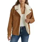 Wrangler Women's Tan Sherpa Lined Retro Jacket Comfort Outer Wear Warm Tan New
