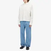 about:blank Cropped Pocket Shirt