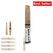 Hickory Drumsticks 5B Size with Oval Tip - Four Pairs for Every Musician
