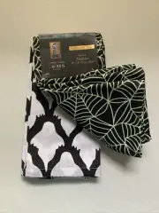 Spider Web Ghost Halloween Napkin GLOW IN DARK Set Of 6 Cynthia Rowley Curious