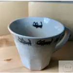 日本製 常滑燒 貓咪杯子 黑貓 散步 動物 馬克杯 下午茶杯