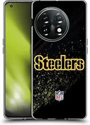 Head Case Designs Officially Licensed NFL Blur Pittsburgh Steelers Logo Soft Gel Case Compatible with OnePlus 11 5G
