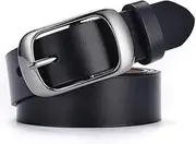 [Generic] Ladies' belts, casual belts for jeans, dress belts, women's leather belts for pants, fashionable ladies' belts,Black