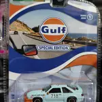 &正版& 41135-E GREENLIGHT 1/64 1989款福特野馬GT 海灣石油GULF塗裝 合金車模