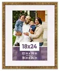 18x24 Frame Gold With White Picture Mat For 18x24 Photo - Gold 22x28 Frame To Di