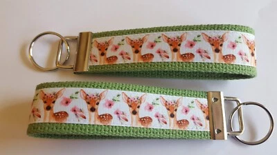 Cute Deer 6" Key chain Key Fob Key Ring Wrist Strap Gift Animals Hunting Forest