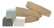 3 Pack 3/4" x 12" Leather Strop Belts with Green, White, and Brown Compounds