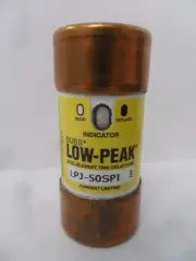 New Bussmann LPJ-50SPI 50 Amp Fuse Low Peak Indicators Class J 600V