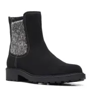 Women's Clarks, Opal Sky Boot 26167827 Black BLEND