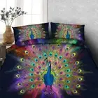 Peacock Screen 3D Printing Duvet Quilt Doona Covers Pillow Case Bedding Sets