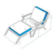 Chaise Lounge Extended Seat Custom Covers