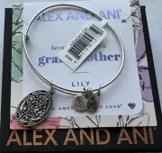Alex and Ani 'Because I Love You, Grandmother II' Lily Charm Bangle