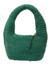 [Oxford] Nina Raffia Shoulder Bag in Emerald Green