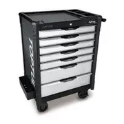 TOPTUL 7 Drawer Mobile Tool Trolley - Bumper Series TCAP0707