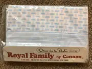 NEW Vintage Cannon Royal Oscar De La Renta Percale Twin Flat Sheet MONOCHROMATIC
