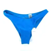 Kookai Tahiti Bikini Bottom Swimwear High Cut Low Rise Diva Blue Size 36/8 New
