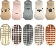 [GRPSKCOS] Toddler Baby Stopper Socks - 5 Pairs ABS Non-Slip Toddler Socks for 0-5 Years Boys Girls Newborn Non-Slip Ankle Socks