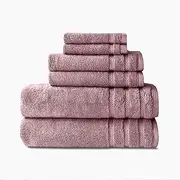 [1888 Mills] True Comfort 6 Pack Towel Set (Lavender, Towel Set (Pack of 6))