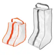2pcs Boots Storage Bag, Dust Proof Tall / Short Boots Carry Bags, Gray Orange