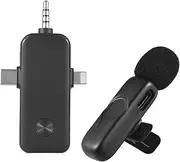 Wirel Microphone System One Microphone Noise Reduction Built-in DSP Chip 2.4GHz Wirel Transmission Prof ional Collar Clip Microphone for Phones Computers Sound Cards Black 1 Receiver to 1 Microphone