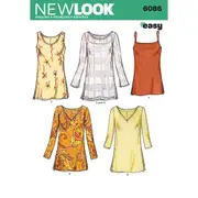 New Look Sewing Pattern 6086 N6086 Misses Tops