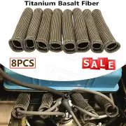 2500° Titanium SPARK PLUG WIRE BOOTS HEAT SHIELD PROTECTOR SLEEVE SBC BBC 350 US (for: Honda)