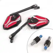 KiWAV Viper II Red Motorcycle Mirrors 10mm 1.5 for BMW F800GS