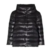 [Herno] Herno Ultralight Quilted High-shine Puffer Jacket 50 IT BLACK