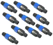 Mr Dj 10 Pcs Conductor Speaker Cable Male Connector End for SPEAKON Audio