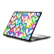 MacBook Air 13-inch (M1 / Intel) Impact Case Rainbow Graffiti Hearts by Corey Paige Designs