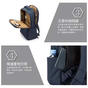 AT美國旅行者 AMERICAN TOURISTER 筆電後背包/電腦包15吋 Rubio 極輕量防潑水抗菌休閒_灰/藍