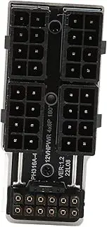 GPU PCIe Connector Angled Aluminium Alloy Board for Desktop Computer 180 Degrees, to 12VHPWR 12P Plus 4P ATX3.0 PCIe 5.0 Graphics Card Power Adapter, for Gaming Enthusiasts (PH316 48 White)