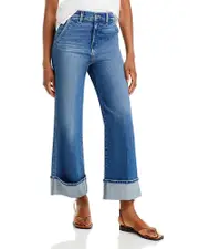 Joe's Jeans The Trixie High Rise Wide Leg Cuffed Ankle Jeans in First Bite 24