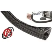 100 Foot Box of Tech Flex F6N0.25BK, 1/4" I.D. Split Tube Braided Sleeving